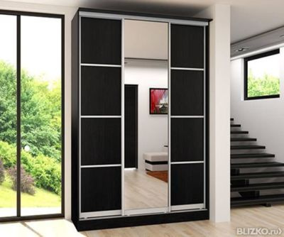Шкаф-купе ульяна с зеркалом с пескоструйным рисунком, 2500х1.