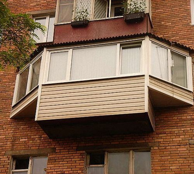 Алюминиевые балконы, кп 45 усиленный профиль, заполнение сте.
