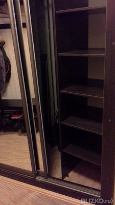 Встроенный шкаф-купе эконом с 2-мя зеркальными дверями