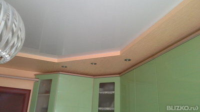 ГКЛ-потолок комбинированный с натяжным потолоком