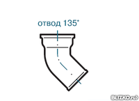 Отвод для труб 135х50 - 1,6 кг чугунный