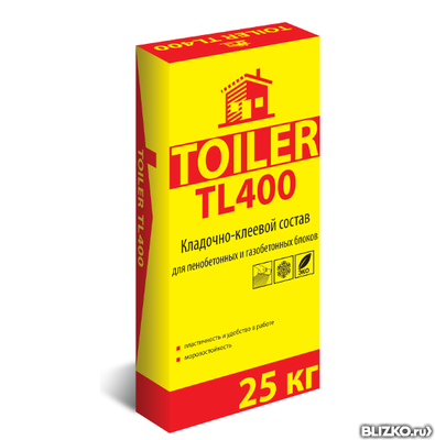 Кладочно-клеевой состав TOILER TL 400 -25 кг.