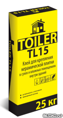 Клей высокопрочный TOILER TL 15 - 25 кг.