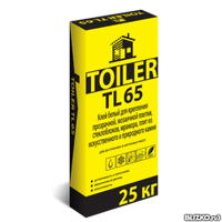 Клей для плитки белый TOILER TL 65- 25 кг.