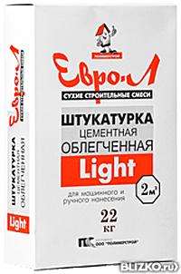 Штукатурка LIGHT БЕЛАЯ под заказ 22 кг.