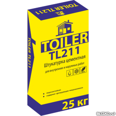 Штукатурка цементная TOILER TL 211-25 кг.