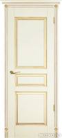 Дверь межкомнатная, Венеция ДГ цвет эмаль+патина, массив ольхи