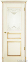 Дверь межкомнатная массив ольхи, Венеция ДО (стекло) цвет эмаль+патина