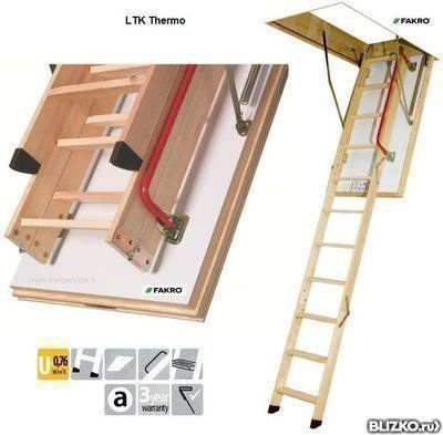 Лестница чердачная термо 70x120 LТK-280 FAKRO