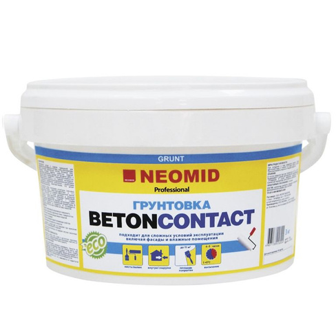 Грунтовка Neomid Betoncontact готовый раствор 6 кг