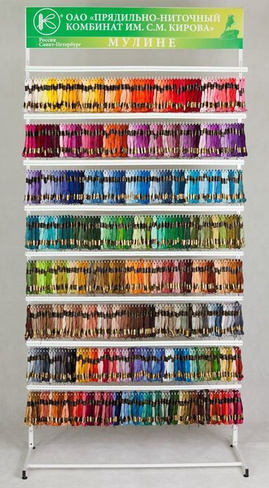 Стенд для продажи вышивальных ниток «Мулине», 552 цветов, пристенный