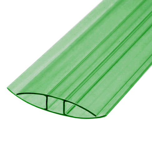 Профиль соединительный неразъемный (хлыст 6м) для ПК 10 мм зеленый