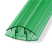 Профиль соединительный разъемный (хлыст 6м) для ПК 6-10 мм зеленый