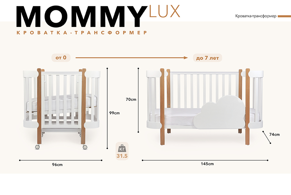 Детская кровать mommy lux