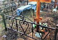 Ограда на могилу "Кованное сердце"