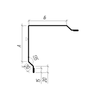 Планка завершающая 3x26x2600 мм мдф