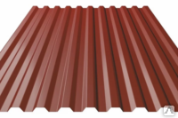Профнастил С21В, 0,9 мм, винно-красный