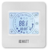 Терморегулятор электронный программируемый IQWatt Thermostat TS (белый) с сенсорным дисплеем