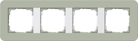 Gira E3 Серо-зеленый/белый глянцевый Рамка 4-ая