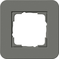 Рамка Gira E3 на 1 пост, темно-серый/белый глянцевый