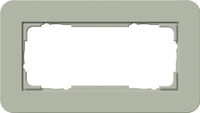 Gira E3 Серо-зеленый/белый глянцевый Рамка 2-ая без перегородки