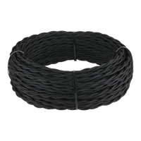 Ретро кабель витой 3х2,5 (черный) 20 м (под заказ) W6453308