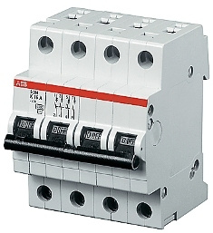 ABB S203M Автоматический выключатель 3P+N 1,6A (K) 10kA