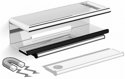 Полочка Black & White Accessories SN-2351 со стеклоочистителем на магните