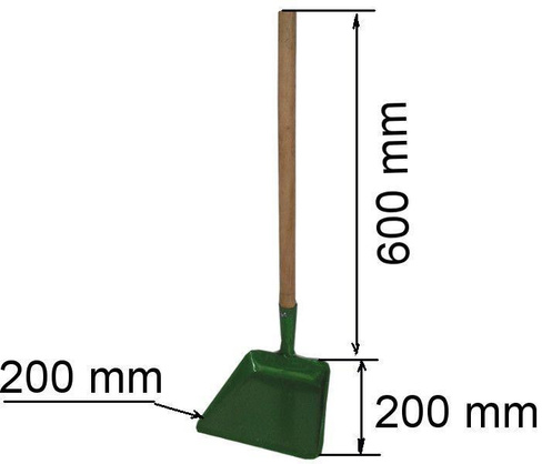 Совок металлич. с дер. вертикальной ручкой