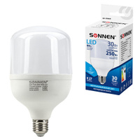 Лампа светодиодная SONNEN 30 250 Вт цоколь Е27 цилиндр нейтральный белый 30000 ч LED Т100-30W-4000-E27 454923