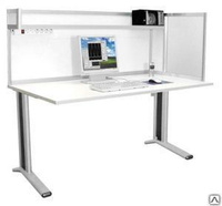 АРМ-4455-П — стол для офиса с эргономичной столешницей АКТАКОМ