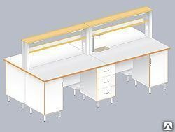 Стол пристенный химический лаб 1500 пкм