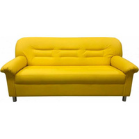 Трехместный диван Мягкий Офис желтый