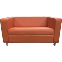 Двухместный диван Мягкий Офис оранжевый