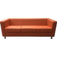 Трехместный диван Мягкий Офис оранжевый