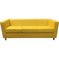 Трехместный диван Мягкий Офис желтый