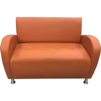 Двухместный диван Мягкий Офис оранжевый