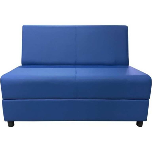 Двухместная секция дивана Мягкий Офис синяя