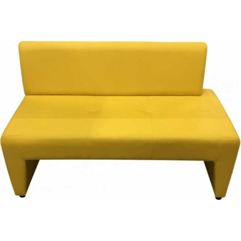 Двухместный диван Мягкий Офис левый желтый
