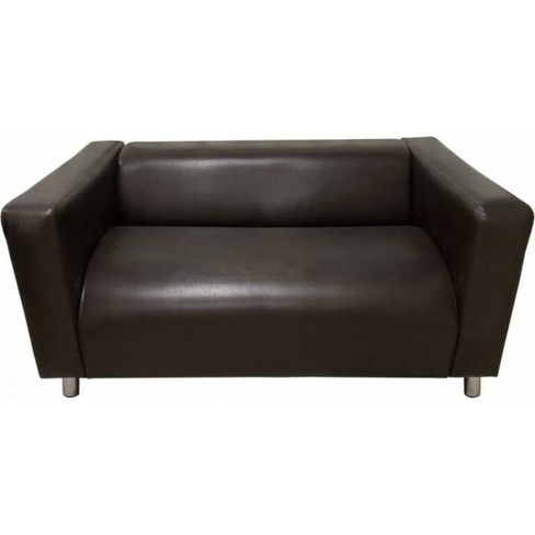 Двухместный диван Мягкий Офис коричневый