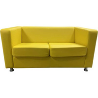 Двухместный диван Мягкий Офис желтый