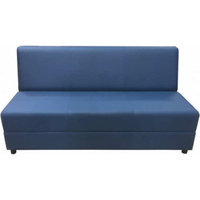 Трехместная секция дивана Мягкий Офис синяя