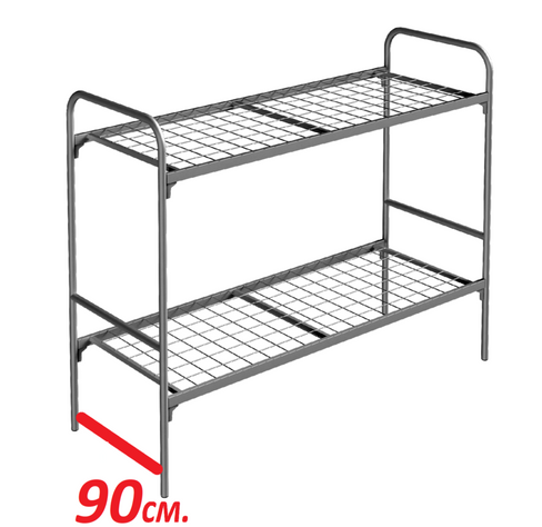 Кровать металлическая двухъярусная 900 мм
