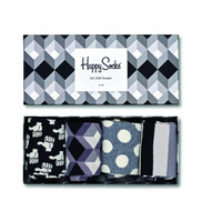 Носки Happy socks 4-Pack Black & White Socks Gift Set XBLW09