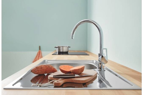 Смеситель однорычажный для мойки, GROHE BauLoop, хром, (31232001)