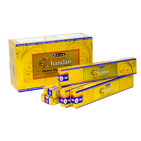 Благовония SATYA Natural Chandan (Сандал) 15гр, ок. 15 пал. упаковка (12 шт.)
