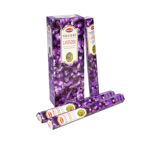 Благовония HEM Precious Lavender (Драгоценная Лаванда), шестигр, 20 пал. упаковка (6 шт.)