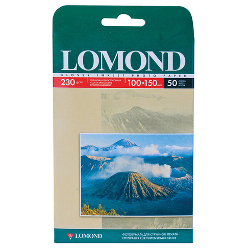 Фотобумага Lomond глянцевая 10x15 230г/м2 50 листов