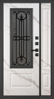 Входная дверь металлическая Виладж Букле Графит / Мрамор натуральный 1200х2