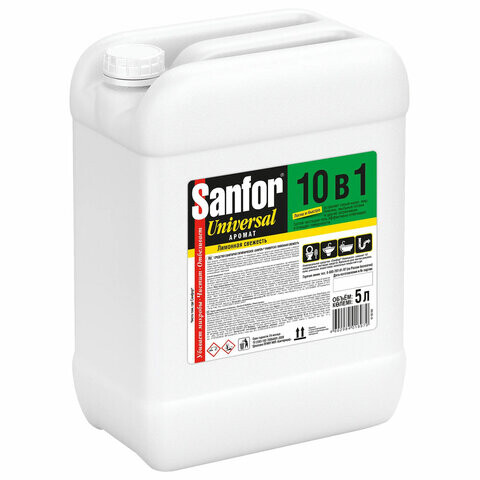 Чистящее средство 5 л SANFOR 10 в 1 Universal Лимонная свежесть 22055